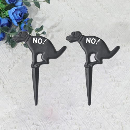 Panneau décoratif jardin fer noir forme chien lot de 2 CRAFTHROU - 7