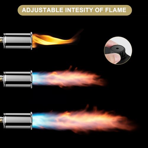 Sondiko Powerful Cooking Propane Torch Head, Culinary Torch Campfire Starter, Adjustable Weed Torch Burner for Searing Steak, BBQ, Welding (Propane Tank Not Included) - Thumbnail 5