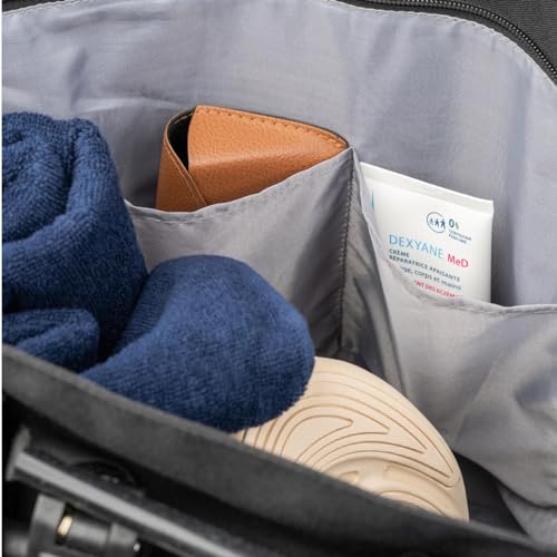 KHALISIA Fahrradtasche faltbar – Roll-Up Shopper – Einkaufstasche Fahrrad – mit Reißverschluss und viele Innenfächer – Fahrrad Gepäckträgertasche – für Uni, Reisen, Freizeit & Einkauf