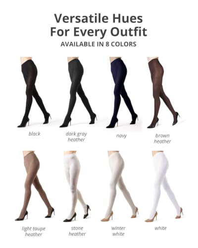 Image of MeMoi Boston Ribbed Cotton Sweater Tights, Warm Opaque Winter Tights