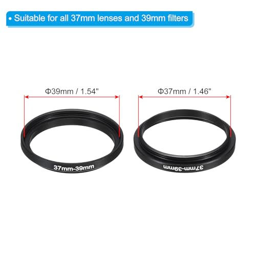 PATIKIL 37mm-39mm Metal Step Up Ring with Cleaning Cloth - Image 2