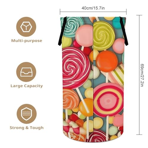 Panier à linge pliable Lollipops avec poignées pour vêtements et jouets