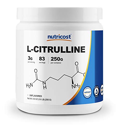 Nutricost Pure L-Citrulline (Base) Powder 250 Grams