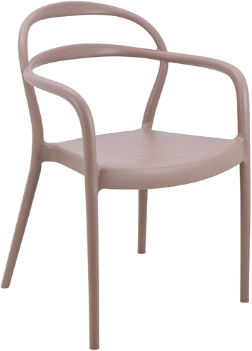 Cadeira Tramontina Sissi Summa em Polipropileno e Fibra de Vidro com Braços Camurça