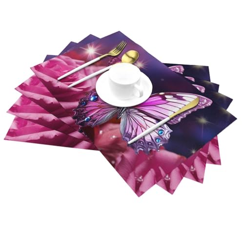 Sets de table lavables en PVC pour éliminer les taches sur la table à manger