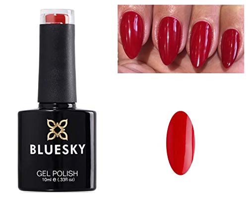 Bluesky GEL NAIL POLISH RED DEEP RICH RUBY RED QXG384 UV LED Soak Off 10ml (Requires Drying under LED/UV Lamp)