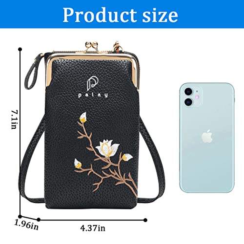 PALAY Women's Small Cross-Body Phone Bag Stylish PU Leather Mobile Cell Phone Holder Pocket Purse Wallet Sling Bag Mini Shoulder Bags - Image 5