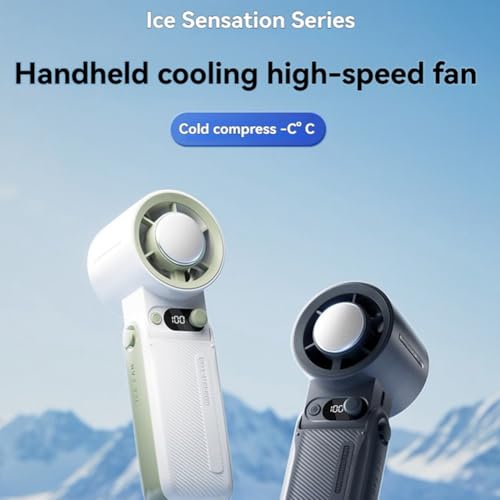 Mini ventilador turbo portátil recargable con potentes vientos regulables 5