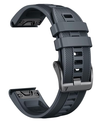 RORFFK For Fenix 8 Band 22mm Width Soft Silicone Watch Strap for Fenix 5 Plus/Fenix 6/Fenix 6 Pro/Fenix 7/exip/Forerunner 935/945/Approach S60/Quatix 5 Watchbands(Slate)