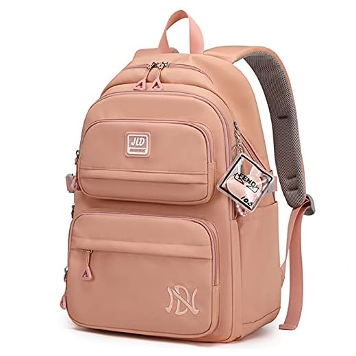 JANSBEN Mochilas Escolares Niña Niño Backpack Juveniles Adolescentes Impermeable Nylon Multi-Bolsillo 30L (Rosa)