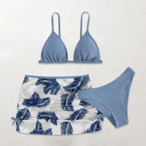 Kids Child Girls 3 Piece Bathing Suit Bikini Tops Underpants Print Skirt Swimwear Swimsuit for Girl Swimwear4