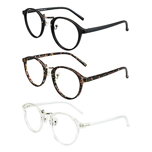 Image of Blue Light Blocking Glasses 3 Pack Square Frame Computer Gaming Reading Glasses Men Women Anti Eyestrain