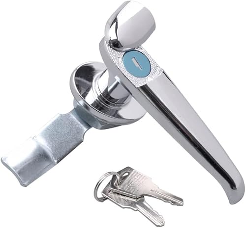 Cabinet Lock,Drawer Lock,Level Handle Cam Lock, Electric Cabinet Lock, File Cabinet Machine Cabinet Lock, Zinc Alloy Chrome Finished L Shape with Keyed Alike MS308-3 (1 Pack) (Color : 1 Pack)