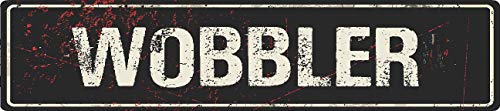 ANY AND ALL GRAPHICS WOBBLER 4"x18" Black Grunge Style Rustic Vintage Look Novelty Aluminum Street Sign