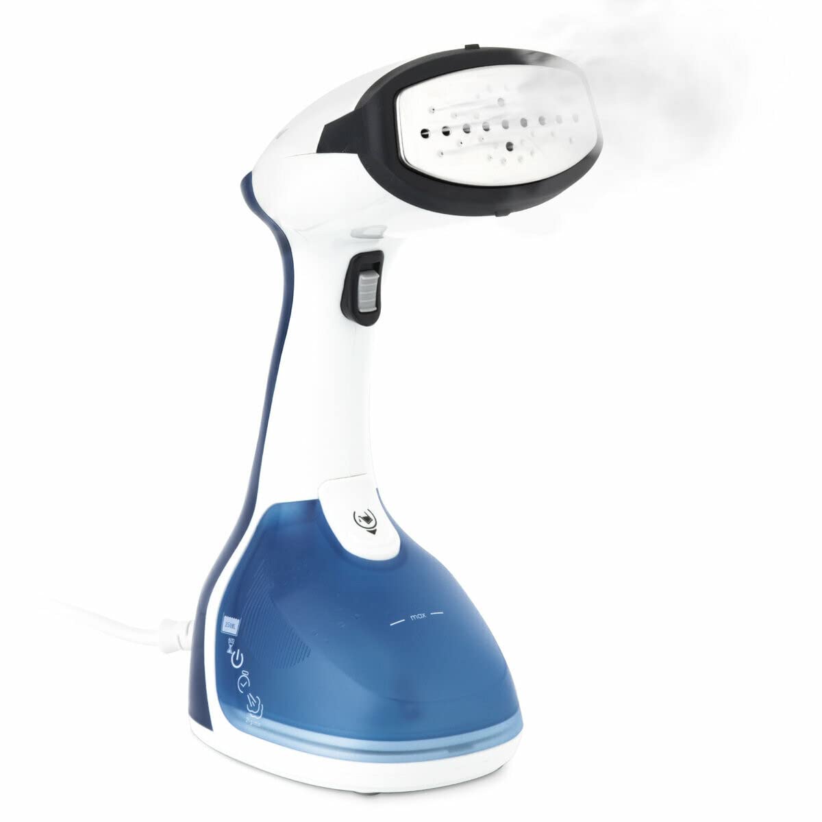 H.Koenig Stiratore Verticale STM10 Portatile,Ergonomico,Pratico,Autonomia Illimitata,250L, Vapore Continuo 24g/min,Inox,Pronto in 35 secondi,1640W