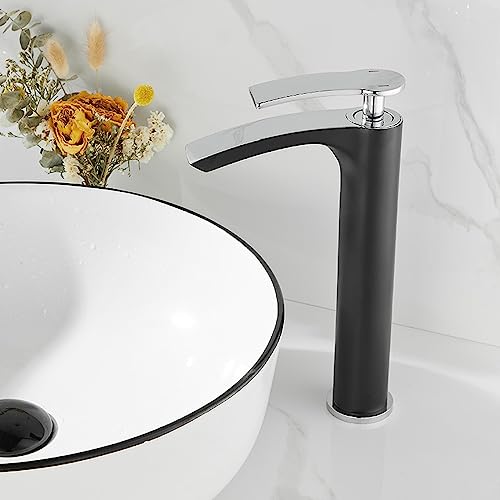 Grifo de lavabo retro en cobre todo negro antiguo grifería baja para baño e inodoro