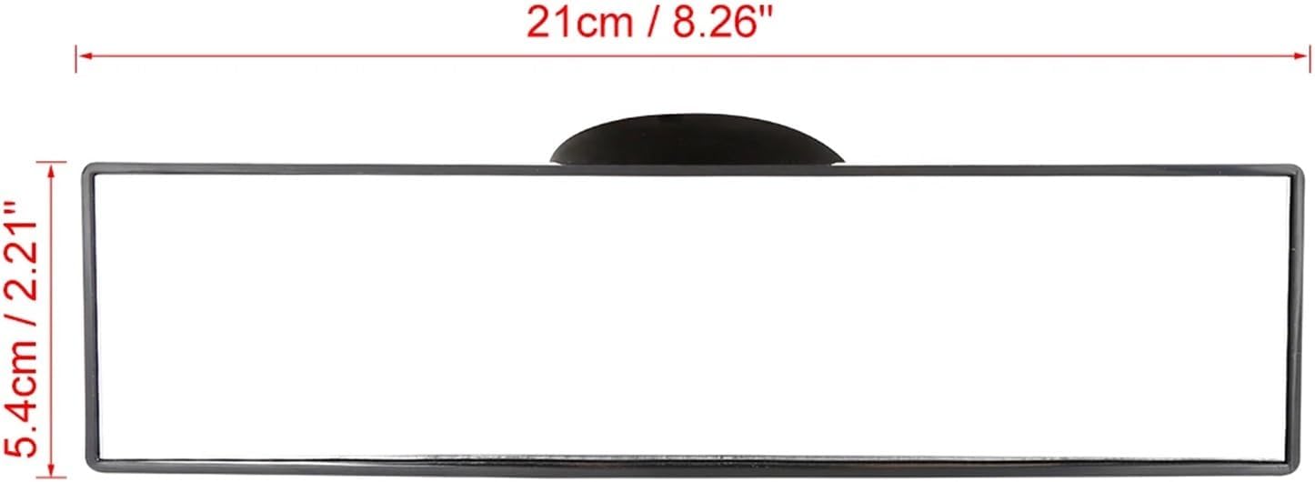 Car Panoramic Rearview Mirror Universal Wide Angle Interior Mirror with Suction Cup(8Inch-21x5.4cm)