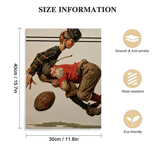 Rugby Boys Playing Together Canvas Wall Art #TOP19