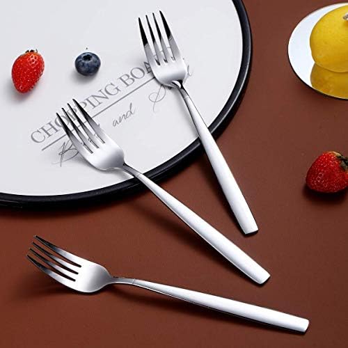 Dinner Forks 6 Pieces, Kyraton Stainless Steel 19.5cm Table Forks Cutlery Forks Set, Silverware Set, Dishwasher Safe.