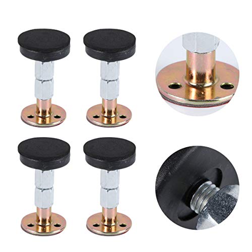 Homoyoyo Estabilizador de estrutura de cama ajustável de 4 peças, fixador de cabeceira de metal para