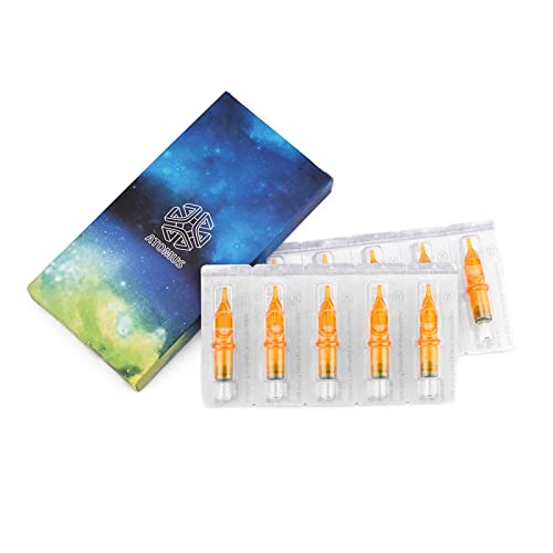 Cigopx Tattoo Nadeln Patronen Einweg 10 Stück Tattoo Nadel Standard 3 Round Liner (3RL) Tattoo Tools Kit Tattoo Supplies Cover