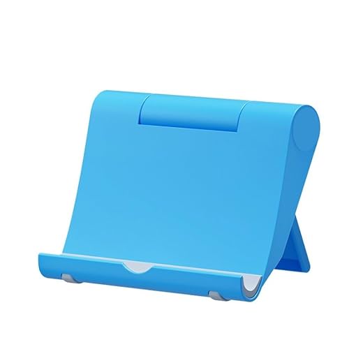 Foldable Desktop Mobile Phone Stand Convenient Tablet Adjustment Lazy Stand Suitable for Mobile Phones and Tablets (Blue)