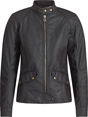 Belstaff Antrim Damen Motorrad Wachsjacke (Black,36)