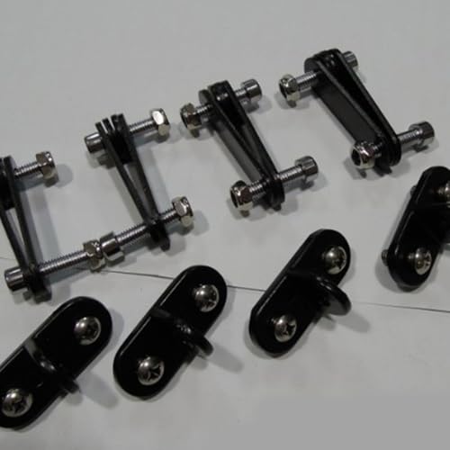 Support d'aileron arrière de course en aluminium noir pour spoiler