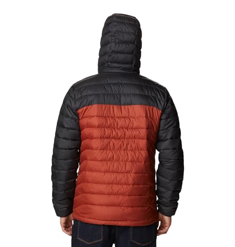 Image of Columbia Men Omni-Heat Reflective Powder Lite Hooded Hiking and Trekking Down Jacket
