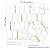 Vamos Tile Long Hexagon Peel and Stick Backsplash Tile - 10 Sheets Stick on Backsplash for Kitchen and Bathroom 12.4 x 12 Inch White Marble Look PVC Mixed Metal Gold Self Adhesive Mosaic Wall Tiles
