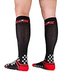 SLS3 Sport Compression Socks | Graduated Athletic Fit Sock | Relieves Shin Splints | Calf Compression (M/L, Black)