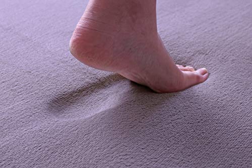 フリーリー ラグ カーペット 厚手 130×190 低反発 18mm 防音 ラグマット 滑り止め付 サイズ (S無地・グレー)