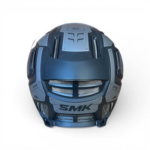 Image of SMK Agnar Cyborg Full Face Dual Visor Helmet, ISI DOT ECE 22.06 Certified
