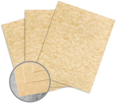 Skytone Champagne Card Stock - 8 1/2 x 11 in 65 lb Cover Vellum 30% Recycled 250 per Package