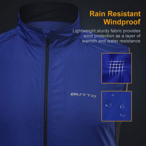 Outto Men' Reflective Running Cycling Vest For Safty And Windproof(Large,Green) #TOP3