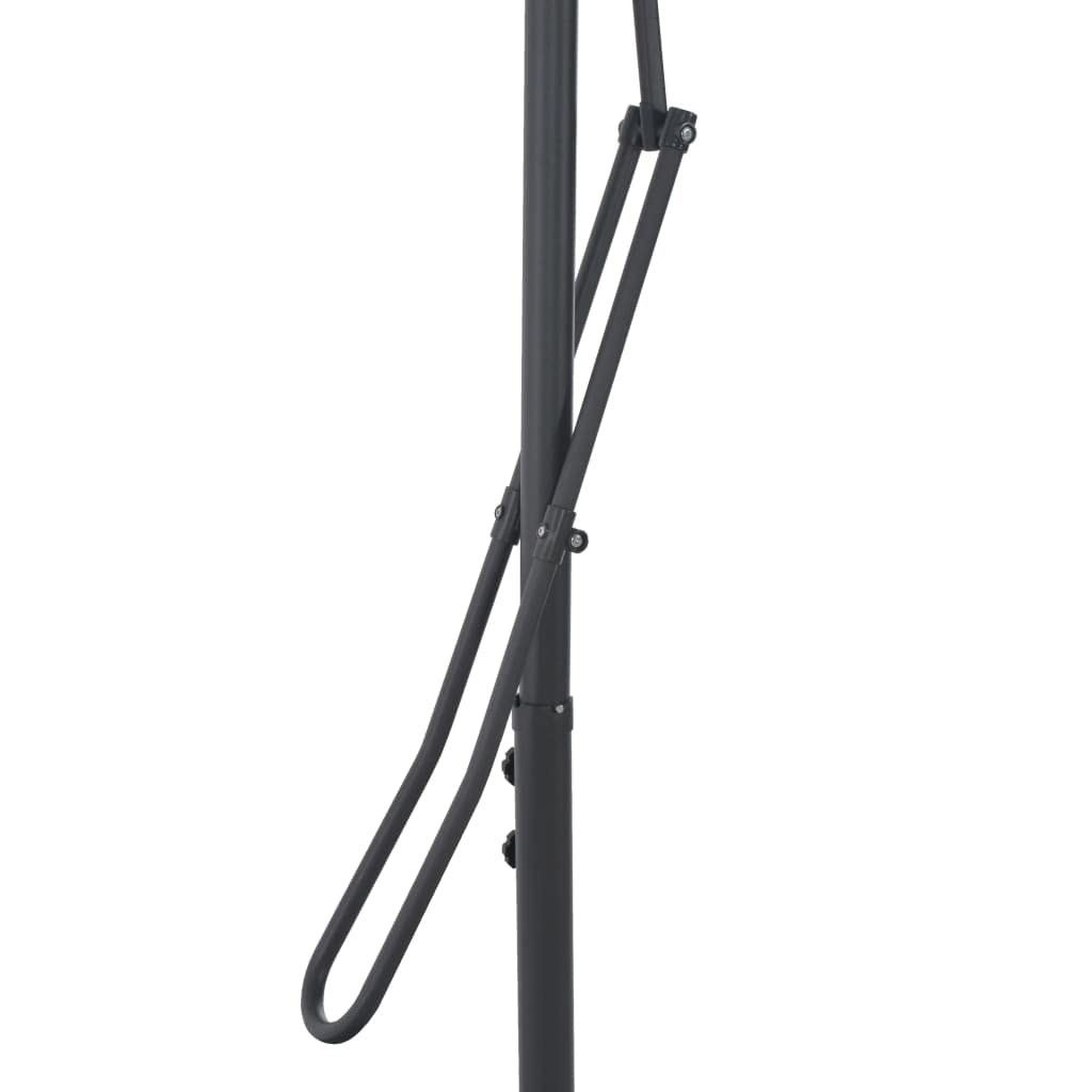 Generisch Parasol ogrodowy ze stalowym masztem, 250 x 250 cm, zielony, odporny na promieniowanie UV poliester, obracany o 360 stopni, stabilny stojak i 4 żebra zapewniają trwałość w ogrodzie.
