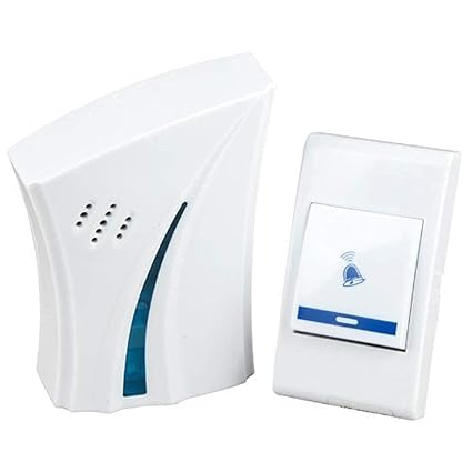 Firoffy Wireless Cordless Calling Remote Door Bell for Home, Shop & Office | Easy to Install, Long-Range & Adjustable Volume | No Battery Required for Receiver | Modern Doorbell with Multiple Tunes