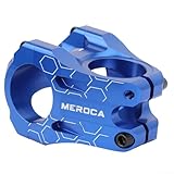 Mountain Stem, DH AMEnduro CNC Potence de Guidon, Courte, 35 mm, VTT 31,8 mm, Léger (Bleu)