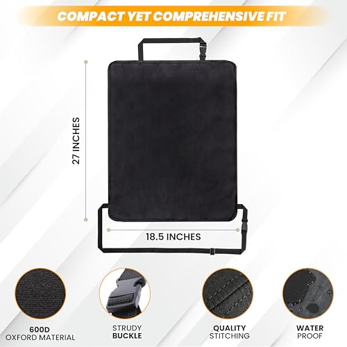 image for EcoNour 2 Pack Large Back Seat Protector for Kids Feet | Premium Water