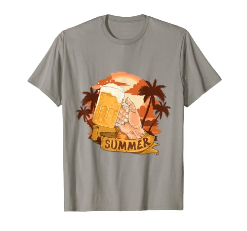 Fantastica maglietta estiva per le vacanze sulla spiaggia - Funny Beer Tees Maglietta