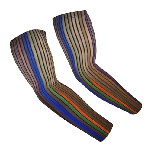 LIXLZH Manguitos coloridos con estampado de ladrillos para hombres y mujeres, mangas deportivas, correr, ciclismo, senderismo, blanco, talla única, blanco, talla única, Color blanco., Talla única