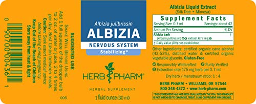 Herb Pharm Albizia Liquid Extract For Nervous System Support, 1 Fl Oz #TOP5
