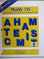 Answer Key for Math76 Adaptation for Special Populations 3rd Edition 1591413141 Book Cover