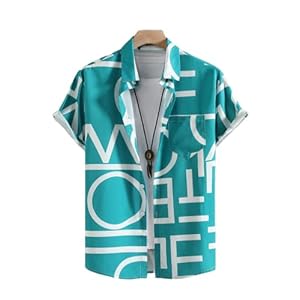 XPIOR Funky Printed Half Sleeve Shirt For Men, L, Multicolor