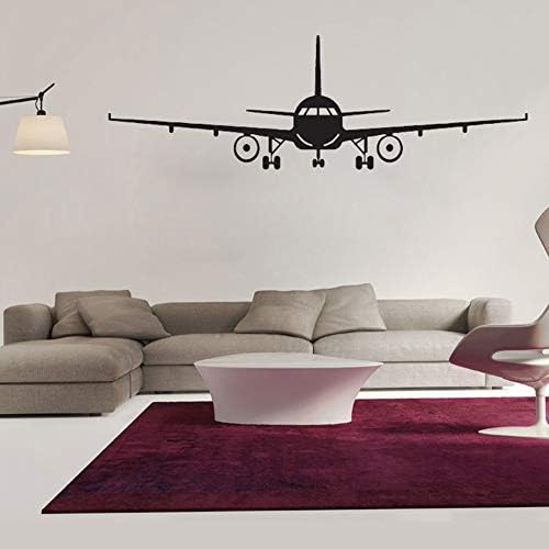 MAKLYER Airplane Wall Stickers DIY Airplane Wall Stickers Boys Art Decorative Wallpaper Biplane Silhouette Stickers Suitable for Families Children's Rooms Gifts for Boys