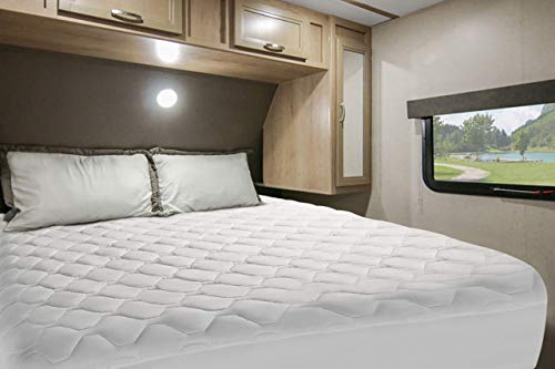 The Grand Rv Short Full Mattress Pad - Fitted Deep Pockets Bed Protection, Hypoallergenic & Breathable Camper Trailer Mattress Pad (Three Quarter 48X75 Inches) #TOP1