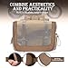 NICECNC Motorcycle Saddle Bags, Vintage Oil Waxed Canvas Motorcycle Saddlebags, Motorcycle Panniers Side Throw Over Saddle Bags Compatible with Harley Honda Suzuki Yamaha Adventure Street Glide Brown