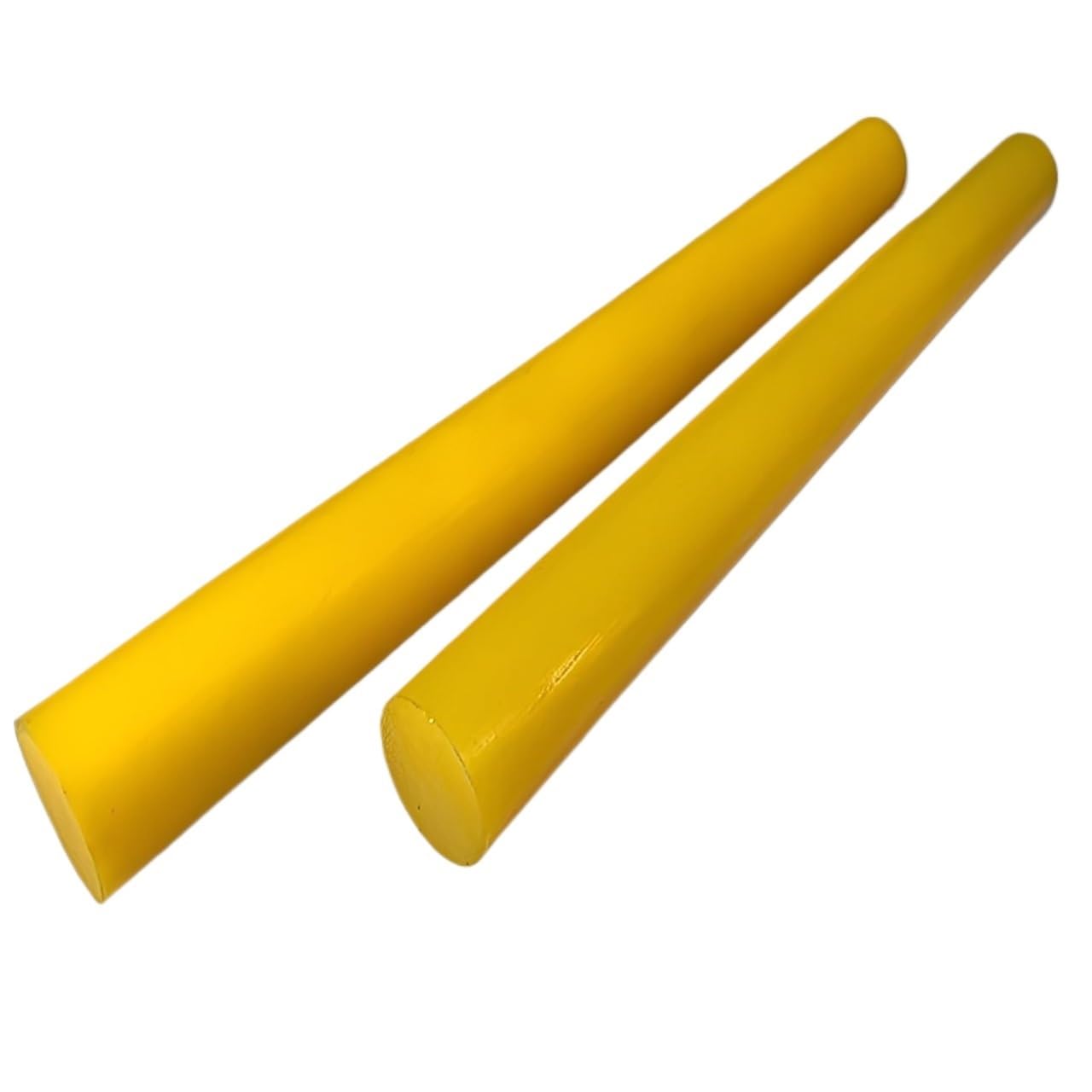 Tige ronde en polyuréthane, Barre d'amortissement jaune de tige en PU, diamètre 20-80mm, dureté 90A, for machines construction(20mm)