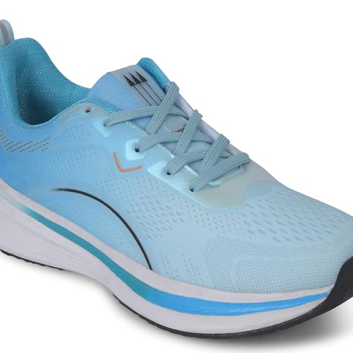 Image of Liberty Leap7x PACIFIC-1E Men Sports Running Shoes - Sky Blue & Sea Green | Comfortable and Durable Lace-Up Closure - Suitable for Lacing Walking, Gym, Jogging and Outdoor Shoes for Man
