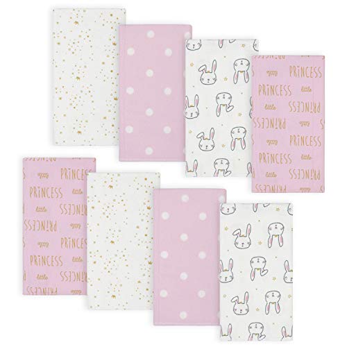 Image of Gerber Unisex-Baby 8-Pack Cotton Flannel Burp Cloths